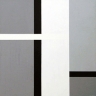 3,3,4 Black/White/Grey - Acryl op linnen van Jan-Clemens Lampe bij Art Gallery Rozendaal